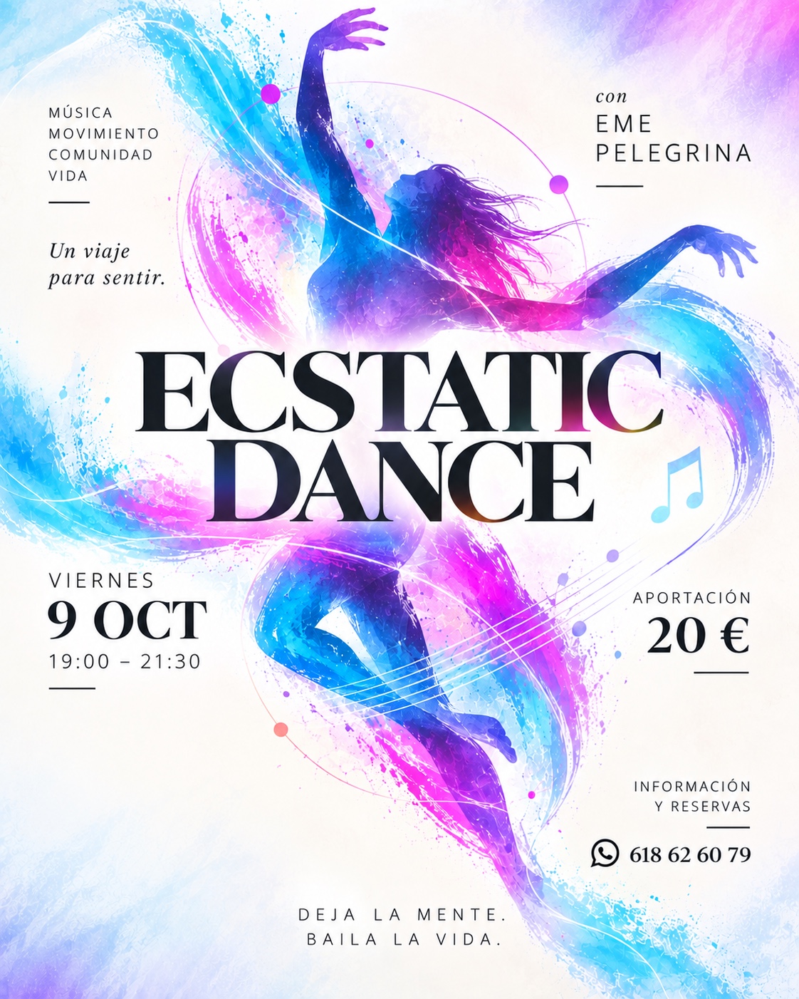 Ecstatic Dance con Eme Pelegrina en Espacio Magdala, 9 de octubre de 2026